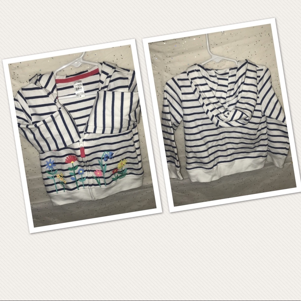 Carter’s toddler/infant girls long sleeved hoodie